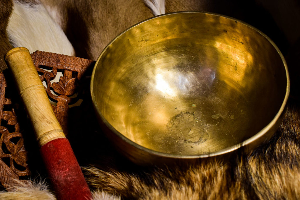 Hand hammered Tibetan singing bowl. 