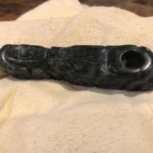 green pipestone pipe (top view)