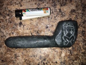 Atabey green soapstone pipe